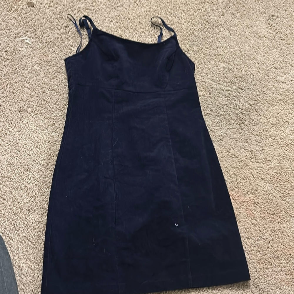 Zip up denim dress